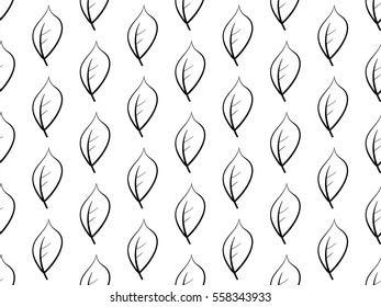 Seamless leaf pattern vector illustration. Decorative template texture with leaves.