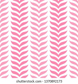 Seamless leaf stripes pattern. Simple organic floral ornament. Vector illustration background for interior, fashion, textile, surface, web, home decor and graphic design.