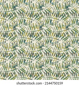 Seamless leaf texture pattern. Abstract colorful green leaf texture pattern on cream background.
