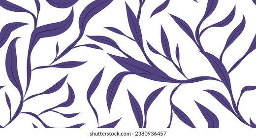 Seamless of leaf. Vector illustration