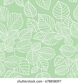 Seamless Leaf Vector Patter