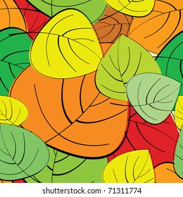 Seamless leafs pattern.