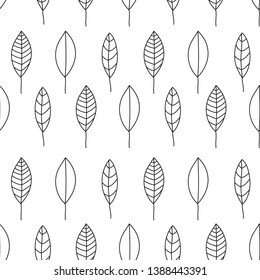 Seamless leafs pattern randomly distributed. Useful for backgrounds, decorations and ornament.