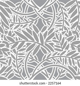 Seamless Leafy Pattern - Vector