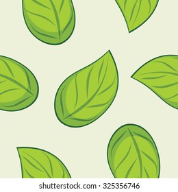Seamless leafy texture for wrap design. Vector
