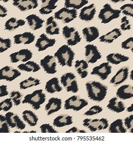 Seamless leather texture. Cheetah fur texture. Snow Leopard pattern, animal safari skin texture. Animal print. Vector illustration. Design elements for projects, fabrics, prints, wallpaper, wrapping