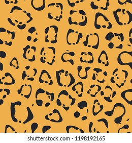 Seamless leather texture. Leopard fur texture. Leopard pattern, animal safari skin texture. Animal print. Vector illustration. Design elements for your projects, fabrics, prints, wallpaper, wrapping