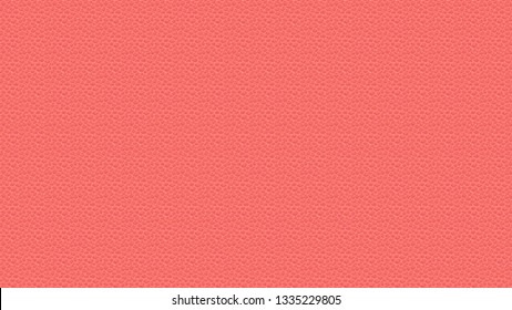 Seamless leather texture tinted with a trendy coral color. Vector skin. Reddish, pink and orange shades. Repeating details. Realistic fashionable pattern. Horizontal wallpaper with 16:9 aspect ratio