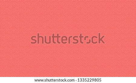 Seamless leather texture tinted with a trendy coral color. Vector skin. Reddish, pink and orange shades. Repeating details. Realistic fashionable pattern. Horizontal wallpaper with 16:9 aspect ratio