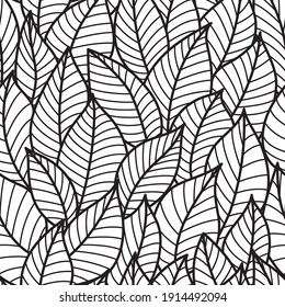 Seamless Leave Repeat Vector Pattern