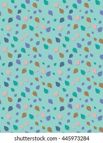 Seamless leave template texture with pastel color. Seamless stylized leave pattern.
