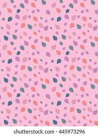 Seamless leave template texture with pastel color. Seamless stylized leave pattern.
