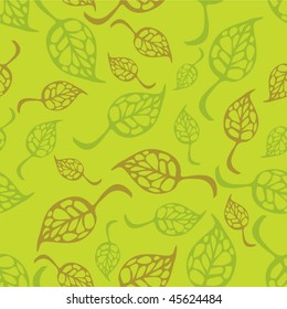 Seamless Leaves Background  (can be repeated seamlessly as many times as needed).