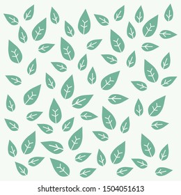 Seamless leaves background. Floral pattern. Leaf texture nature wallpaper.