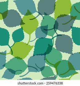 Seamless leaves background, vector illustration