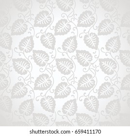 Seamless leaves background for wedding card