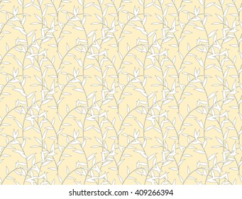 Seamless Leaves Floral Pattern Outline Series Background
