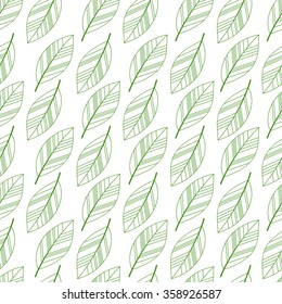 seamless leaves isolated