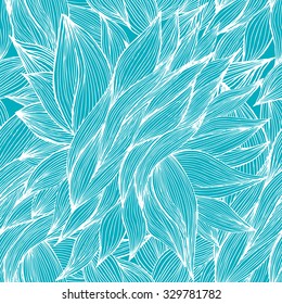 Seamless leaves of the lines and flower petals. Vector
