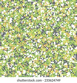 Seamless leaves mosaic patter. Vector illustration.