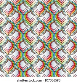 Seamless leaves ; Overlap pattern style