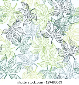 seamless leaves pattern