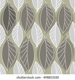 Seamless leaves pattern 