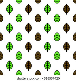 Seamless leaves pattern