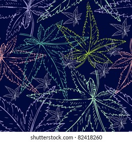 Seamless  leaves pattern