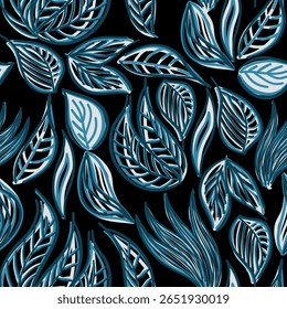 Patrón de hojas sin costuras. Diseño de patrón Abstractas.