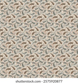 Seamless leaves pattern all over with bird .
