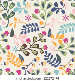 seamless leaves pattern background