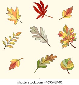 Seamless leaves pattern can be used for wallpaper, website background, wrapping paper. Autumn bright pattern. Leaf design.