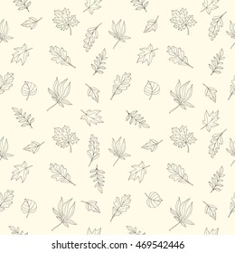 Seamless leaves pattern can be used for wallpaper, website background, wrapping paper. Autumn bright pattern. Leaf design.