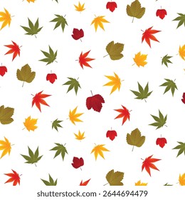 Design de padrão de folhas sem costura. Fundo abstrato da folha da planta. Textura de arte foliar natural. Ilustração vetorial