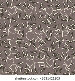 Seamless leaves pattern design art work.