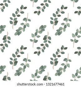 Seamless leaves pattern. Design for banner, poster, card, cover, invitation, placard brochure or header.
