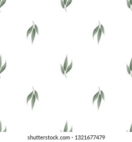 Seamless leaves pattern. Design for banner, poster, card, cover, invitation, placard brochure or header.
