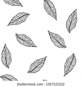 Seamless leaves pattern. Design for banner, poster, card, cover, invitation, placard brochure or header.