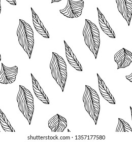 Seamless leaves pattern. Design for banner, poster, card, cover, invitation, placard brochure or header.