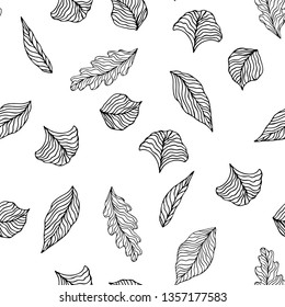 Seamless leaves pattern. Design for banner, poster, card, cover, invitation, placard brochure or header.