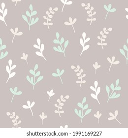 Seamless leaves pattern. Endless Background. Floaral background