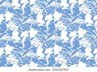 Padrão de folhas sem costura. Padrão floral de desenho da mão