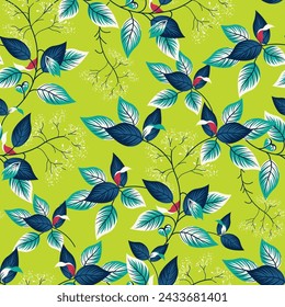 seamless leaves pattern on background