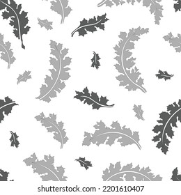seamless leaves pattern on white background