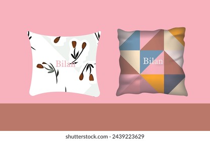 Seamless Leaves Pattern with Pillow Realistic