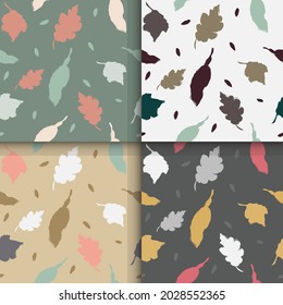 Seamless leaves pattern for textile or fabric print. Maple leaf pattern for background usage and decorative wallpaper.