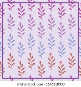 Seamless leaves pattern for textile, silk scarf and wallpaper background