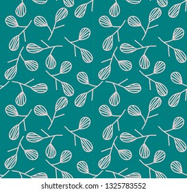 seamless leaves pattern vector