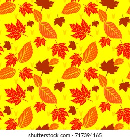 Seamless Leaves pattern Vector background for banner, poster.